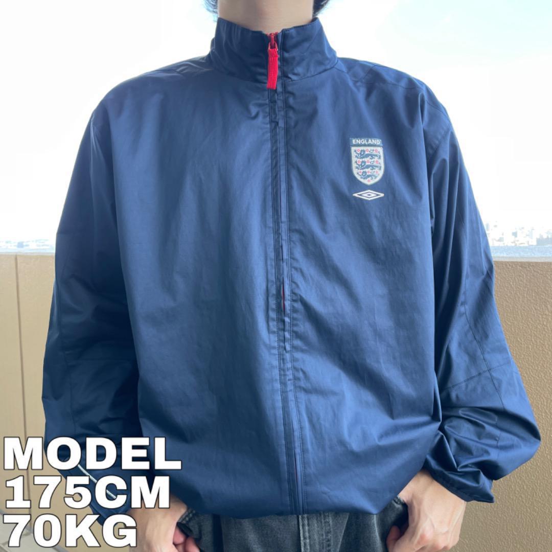 アンブロ イングランド代表 ナイロンジャケット 00s XL 青 紺 10433 