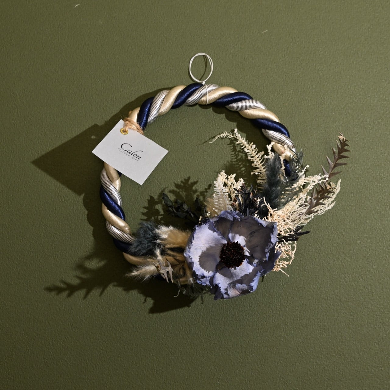 しめ縄リース【ブルー】SW-13≪限定1点≫