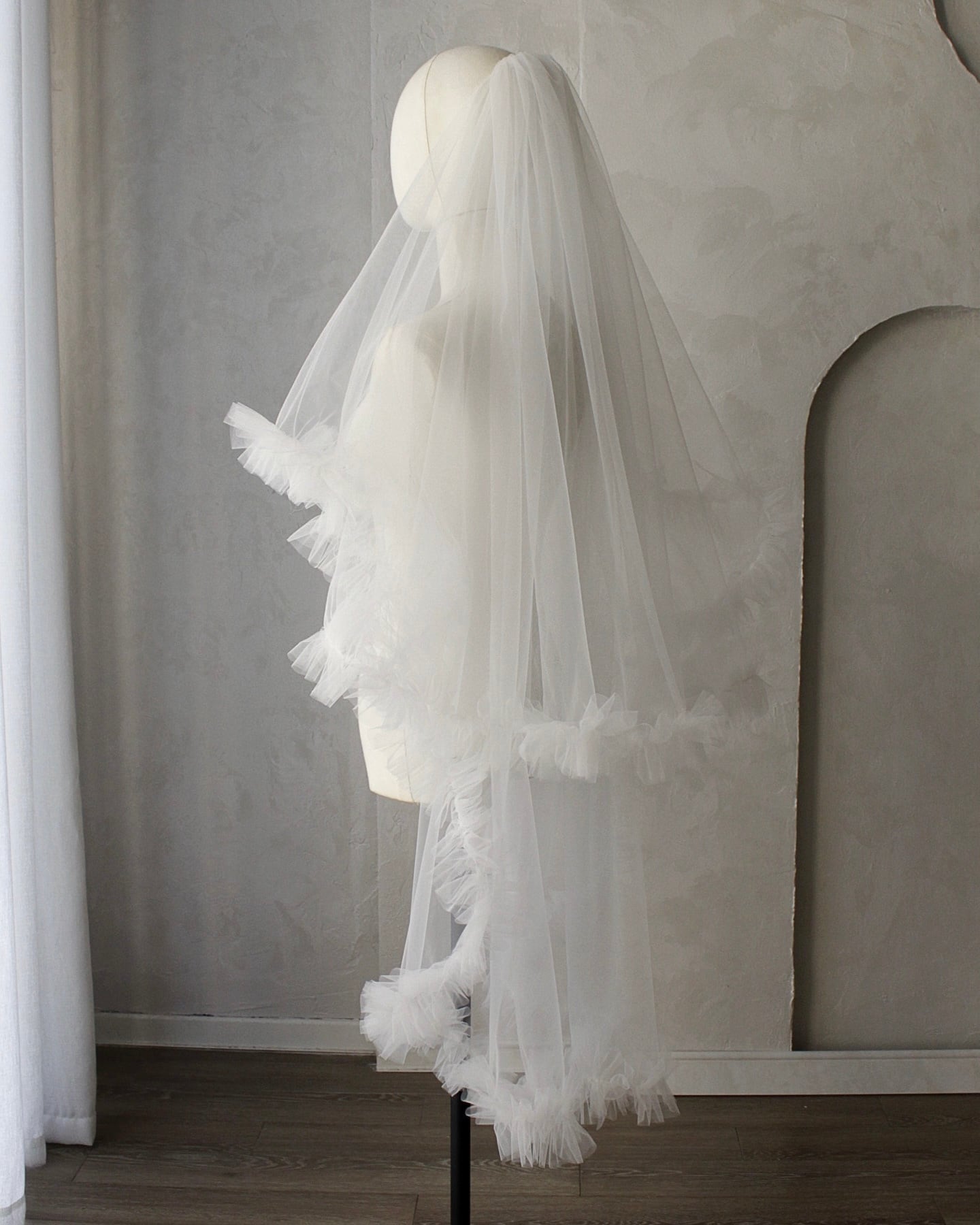 ふんわりチュールフリル(ミディアム)ベール【VL2511-04】