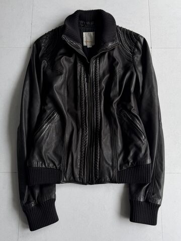 I MAESTRI leather、knit jacket | PAY ID