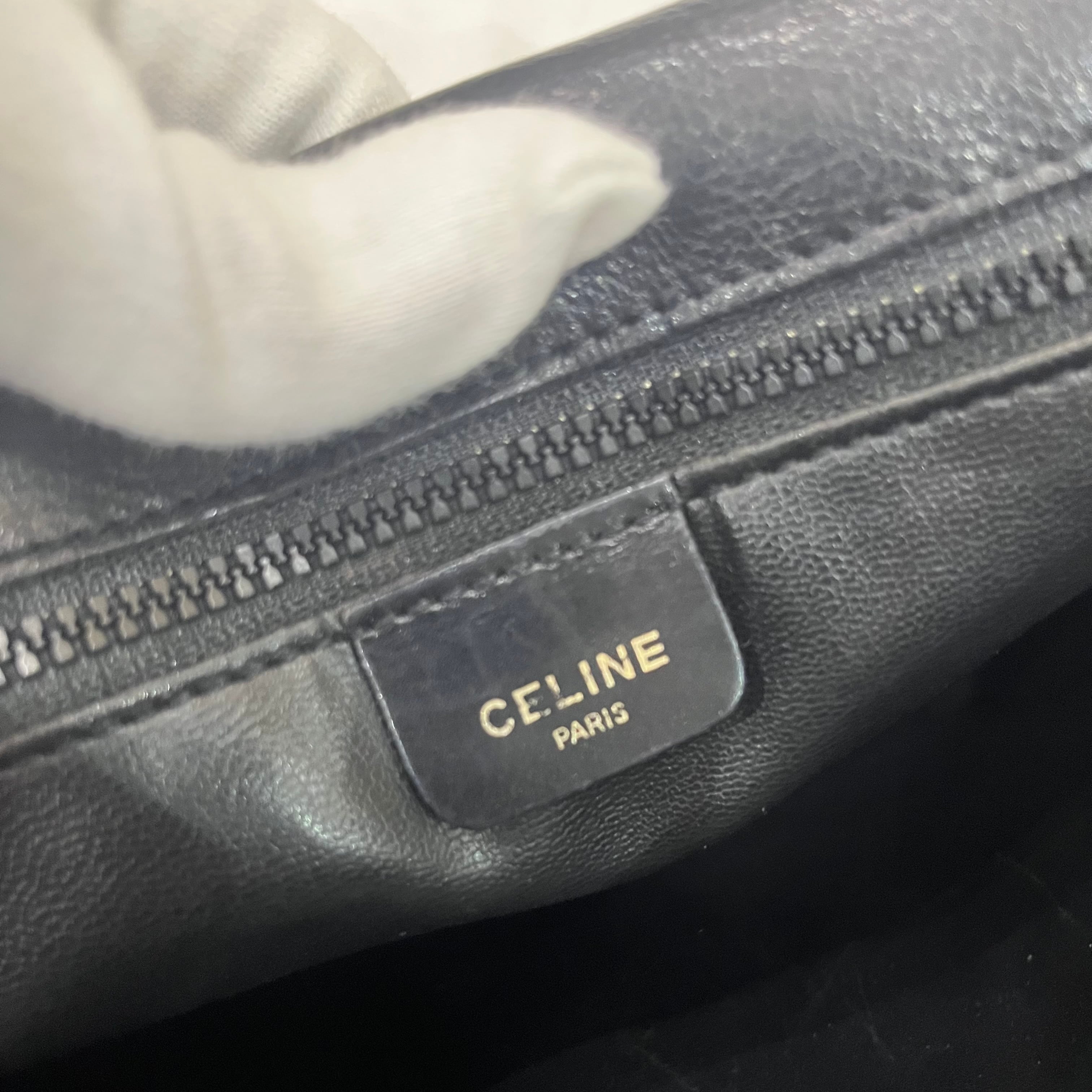CELINE】 セリーヌ 本革レザーマトラッセ キルティング チェーン