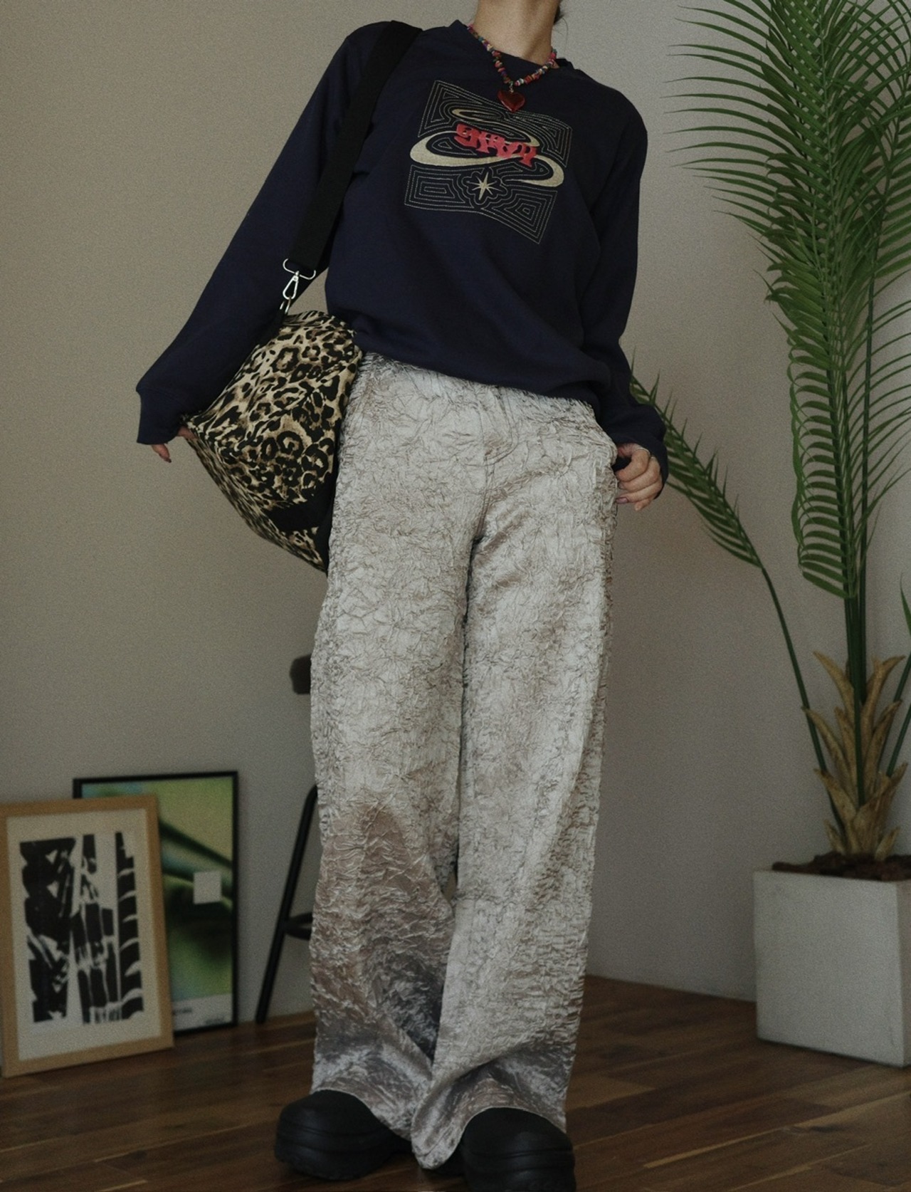 ［ osrs original ］shooting star sweat / navy