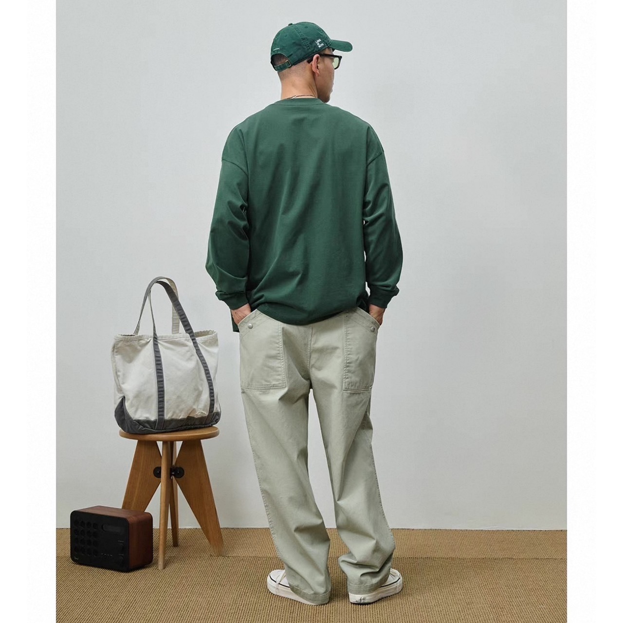 Wide-leg belted pants 1071 - 4