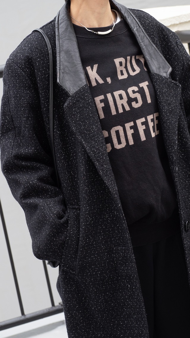 "JOHN GALT" '90s vintage OK,BUT FIRST COFFEE sweat