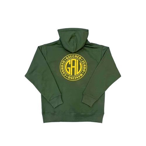 AW Sweat Hoodie Circle Back Print Green