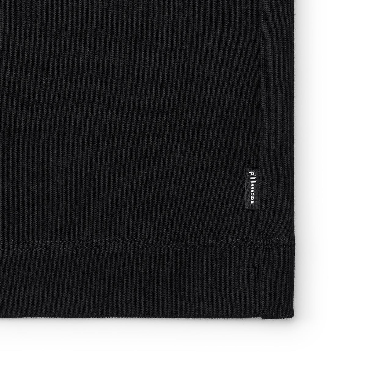 plllllleeeasse binding long sleeve pocket tee (BLACK) | plllllleeeasse