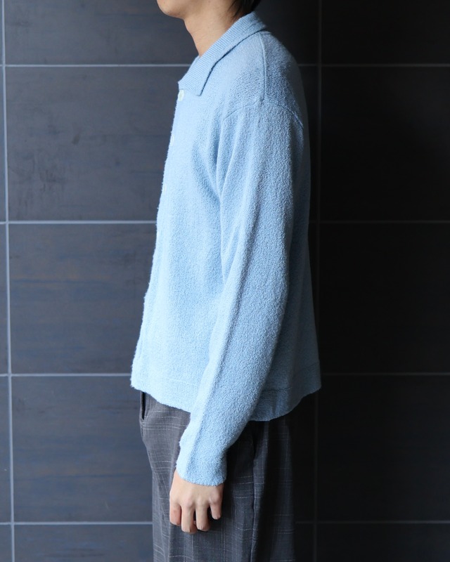 Toweling knit cardigan