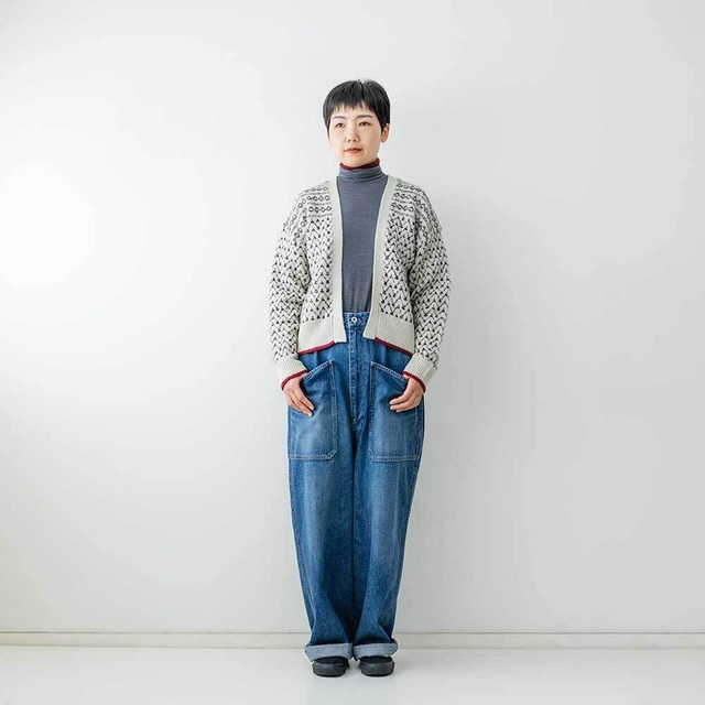 FIL DE FER　幾何柄シングルJQ ボレロカーデ