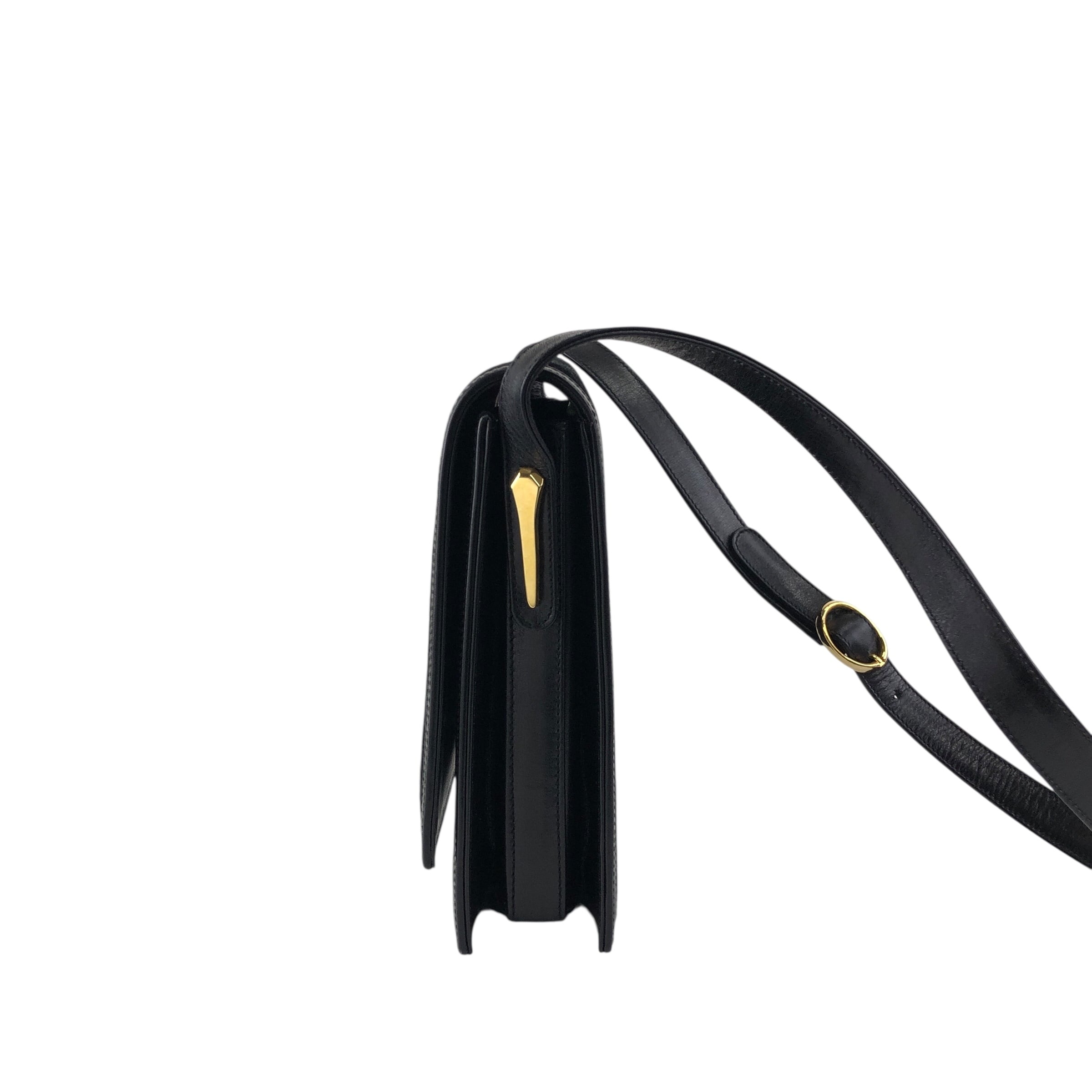 GUCCI グッチ シェリーライン ショルダーバッグ ブラック ホースビット