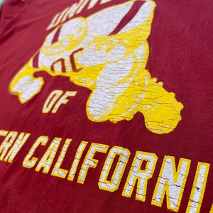 【NIKE】カレッジ 南カリフォルニア大学 Tシャツ アメフトアーチロゴ プリント XL オーバーサイズ ナイキ us古着 アメリカ古着