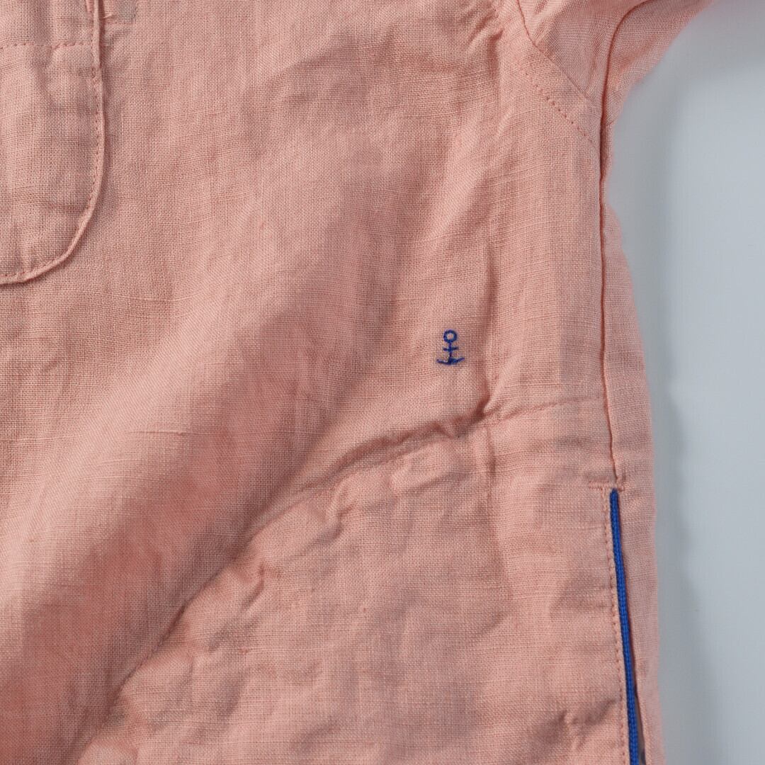 快晴堂 カイセイドウ マリネ半袖プルオーバーシャツ・ピンク 快晴堂デザインが満載のリネンシャツ
