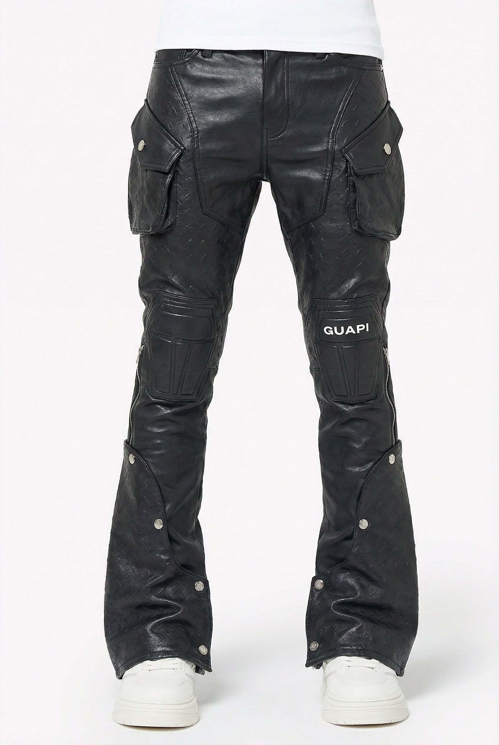 GUAPI -Black Coffin Arc Leather Pant- | Highflyer