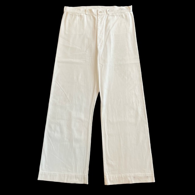 40s 50s US NAVY セーラーパンツ コットン ホワイト 40's〜50's U.S.NAVY セーラーパンツ | 古着屋NEVERMIND