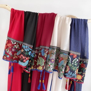 民族風スカーフ　刺繍レトロ　A00009