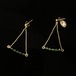 Multi SW triangle drop earrings