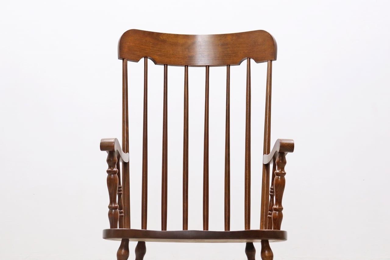 沼津店】 柏木工 レトロ ロッキングチェア ビーチ材 揺り椅子 ラウンジ