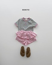 【取寄/韓国直送】BONITO 26/SM ストライプリブＴシャツ｜夏服｜韓国子供服