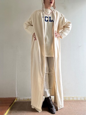 70s Vintage Cotton Long Gilet By Carny Couture