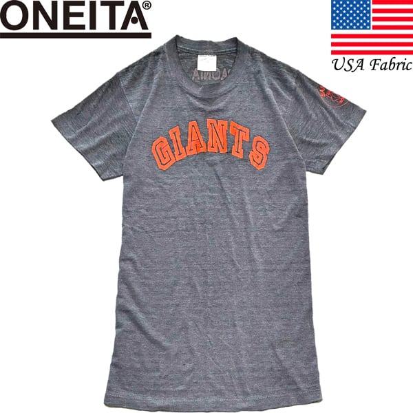 1点物◇USA素材ビンテージ墨黒シングルステッチ鬼フェードTシャツ古着