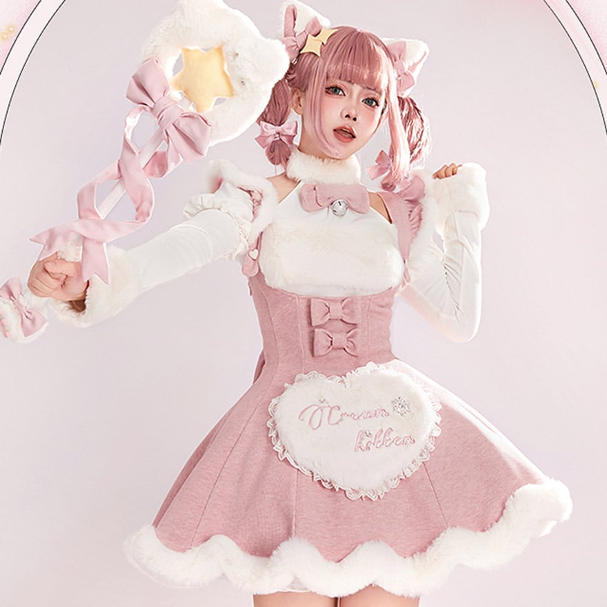 クリスマス 即納 現品限り 量産型 ふわふわ アイドル衣装 ジャンスカ