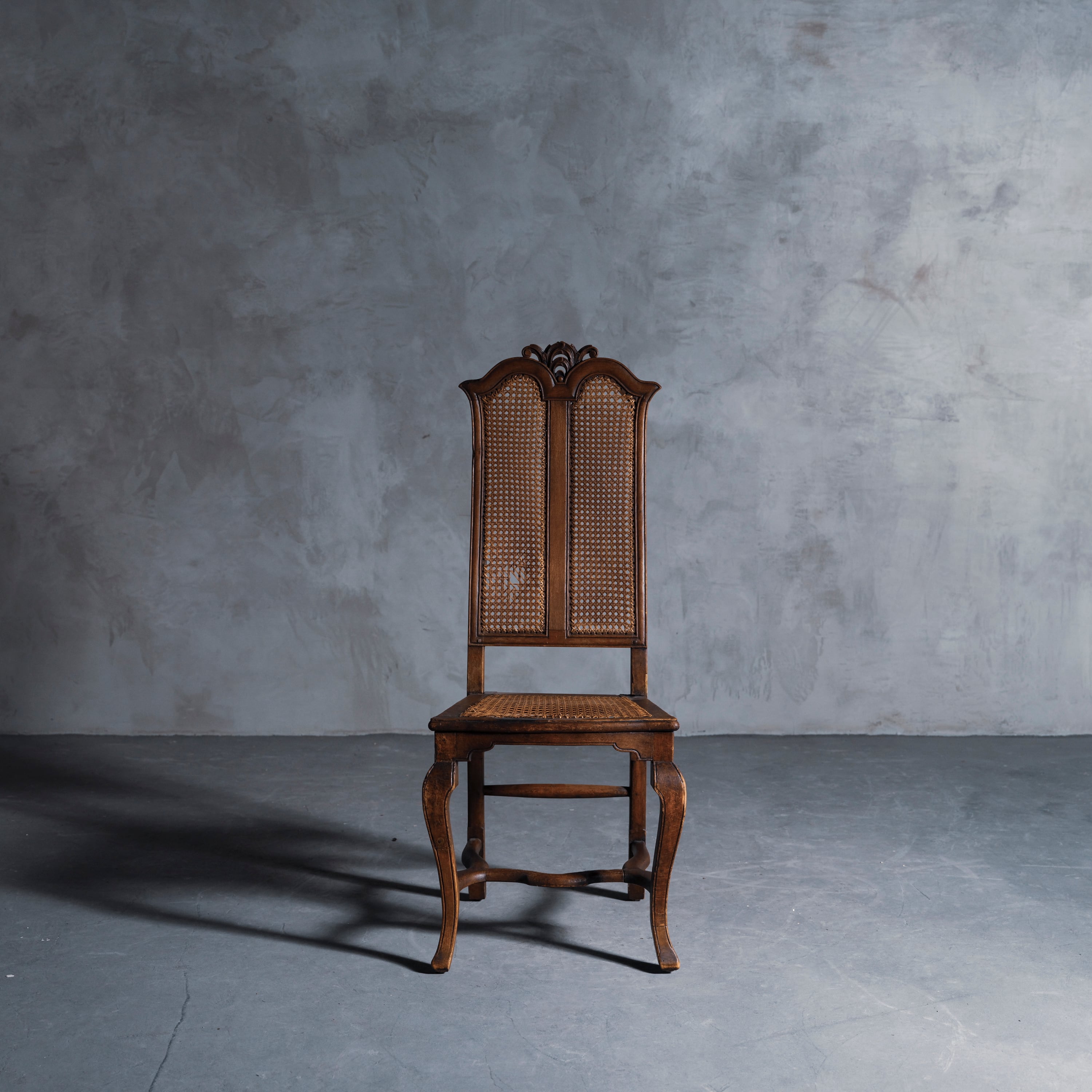 チェア/ハイバックラタンチェアー/ラタンシート/アンティーク