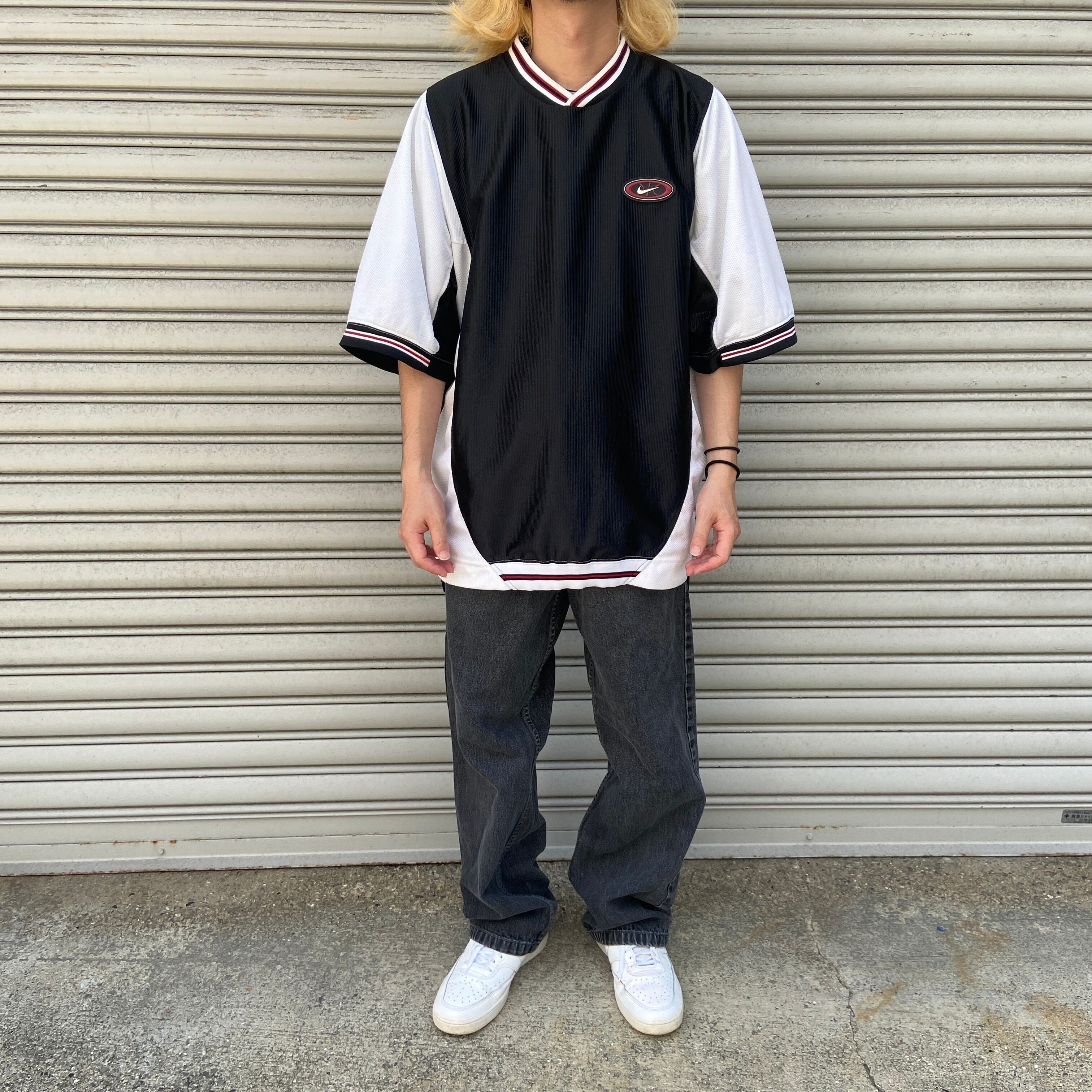 90sNIKEナイキ ハーフジップ すばらしかっ シューティングシャツ M  