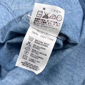 90s Levi's リーバイス シャンブレー 長袖 ワークシャツ L/ブルー メンズ ビンテージ