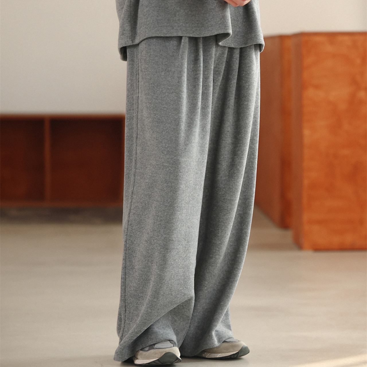 ウールミックス・ワイドイージーパンツ N3497 - 5