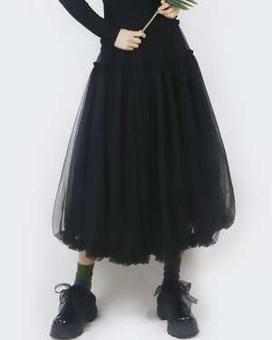 Mesh Baloon Skirt 504034