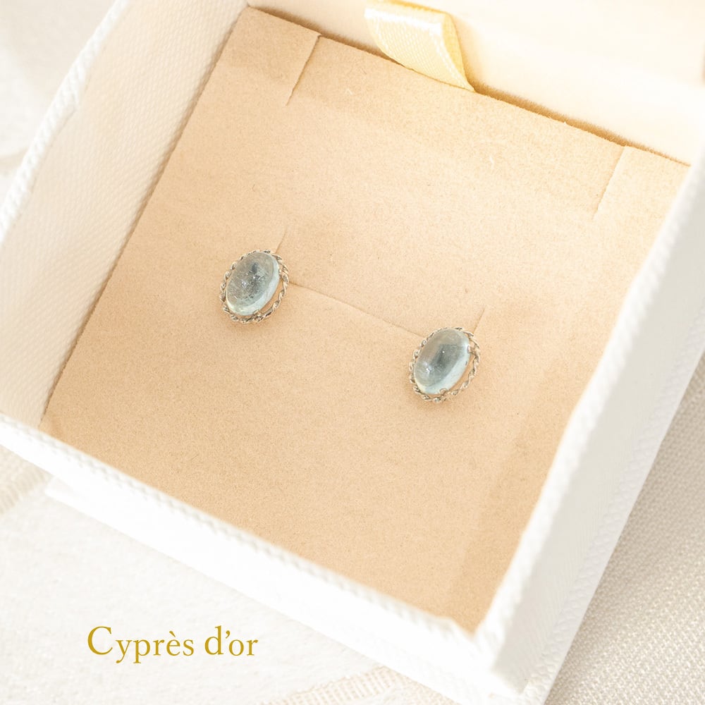 送料無料】Pt900 アクアマリン 合計0.9ct 3月誕生石 セカンドピアス