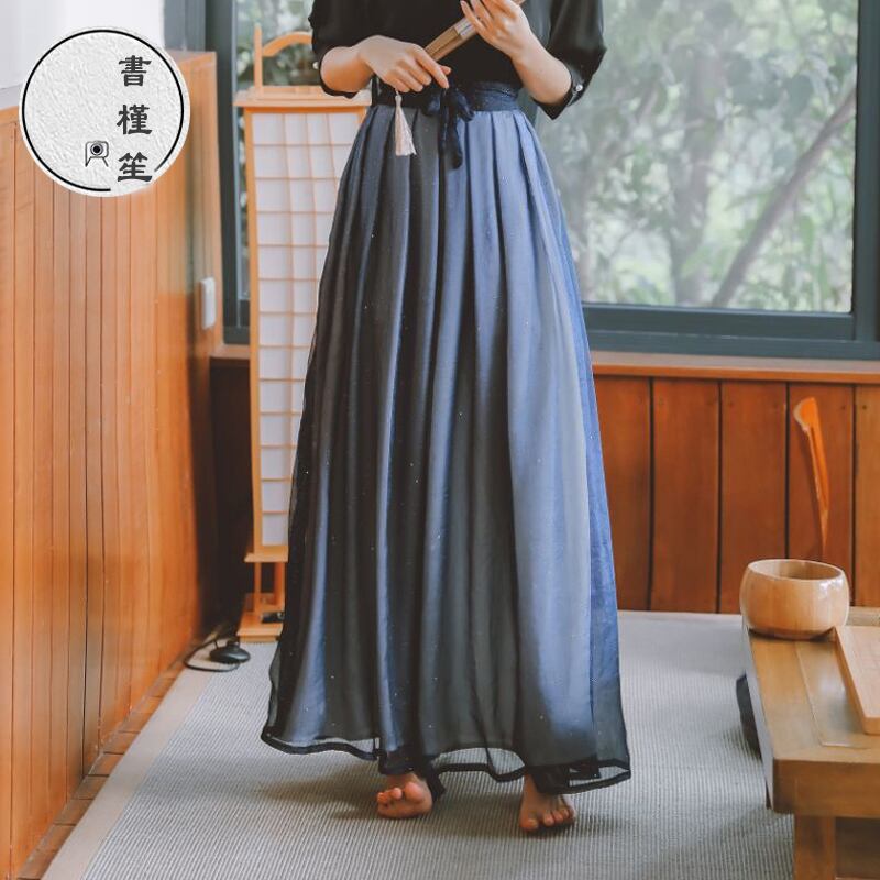 書槿笙シリーズ】☆チャイナ風スカート☆ 巻きスカート キラキラ  