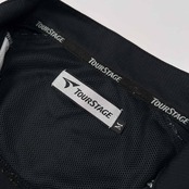 TOURSTAGE ツアーステージ ゴルフ 袖ロゴプリント ハーフジップ ドライ 半袖Tシャツ サイズ M /メンズ/ブラック