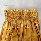 フラダンス 衣装 パウスカート ブラウン系 プルメリア柄 モンステラ柄 ハワイアンプリント アロハ フラ ダンス レッスン 練習 植物柄 花柄 シングル スカート フレア 華やか おしゃれ かわいい 上品 イエロー系 茶 黄 フラダンス衣装 おしゃれなスカート ハワイアンファッション カジュアル キュート ダンスウェア