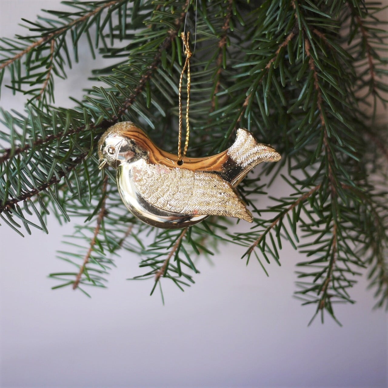 金色の鳥 クリスマスオーナメント ドイツ