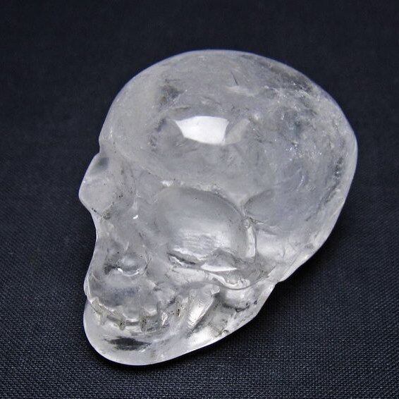 水晶 置物 ドクロ スカル 一点物 145-1875