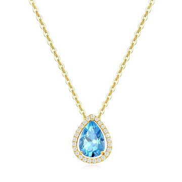 k18YG AU750 18金 天然ピンクインペリアルトパーズ 0.42ct ペンダント 