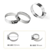 YFFSFDC ホースバンド 304ステンレス ホースクリップ Φ18-32mm対応 調整可能 強力固定 手締めホースバンド 汎用 ホース締め金 10個入り