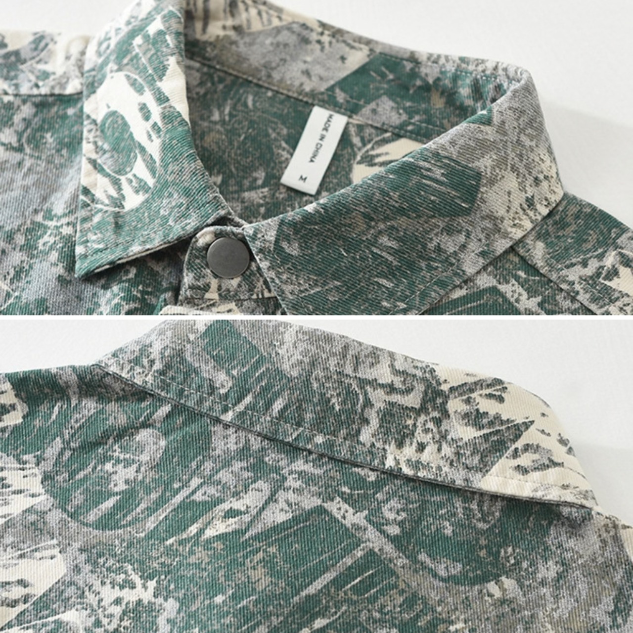 【M-3XL】Stencil Paint Long Sleeve Shirt / ステンシル ペイント 長袖シャツ