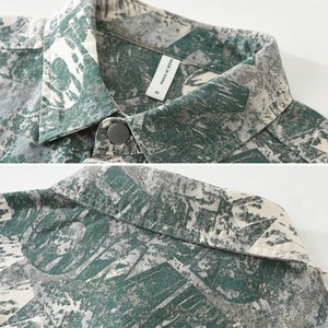 【M-3XL】Stencil Paint Long Sleeve Shirt / ステンシル ペイント 長袖シャツ