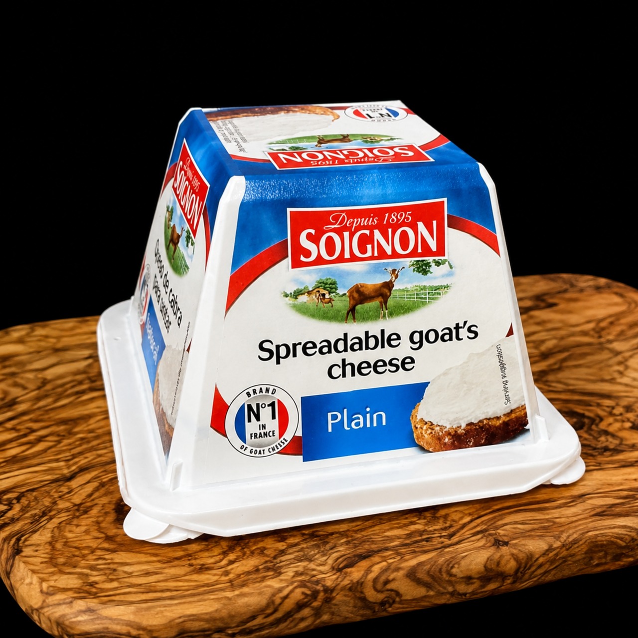 フランス産 ソワニヨン 山羊乳チーズ スプレッドタイプ シェーブル ナチュラルチーズ ピラミッド型 150g Soignon Spreadable Goat Cheese | French Chevre Natural Cheese, Pyramid Shape 150g