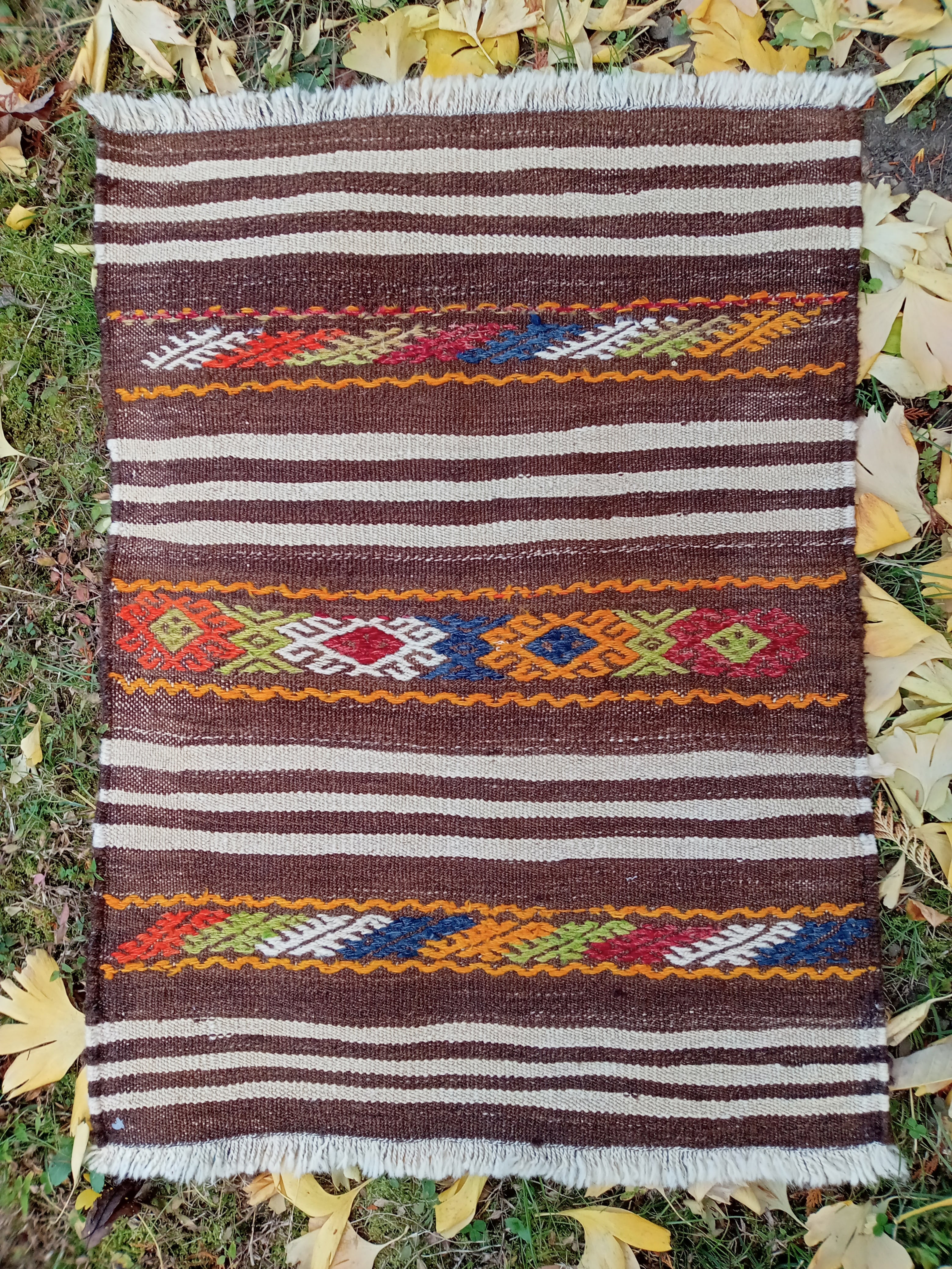 新品　キリムラグ　手織り　草木染め 新品 キリムラグ 手織り 草木染め 【公式通販】