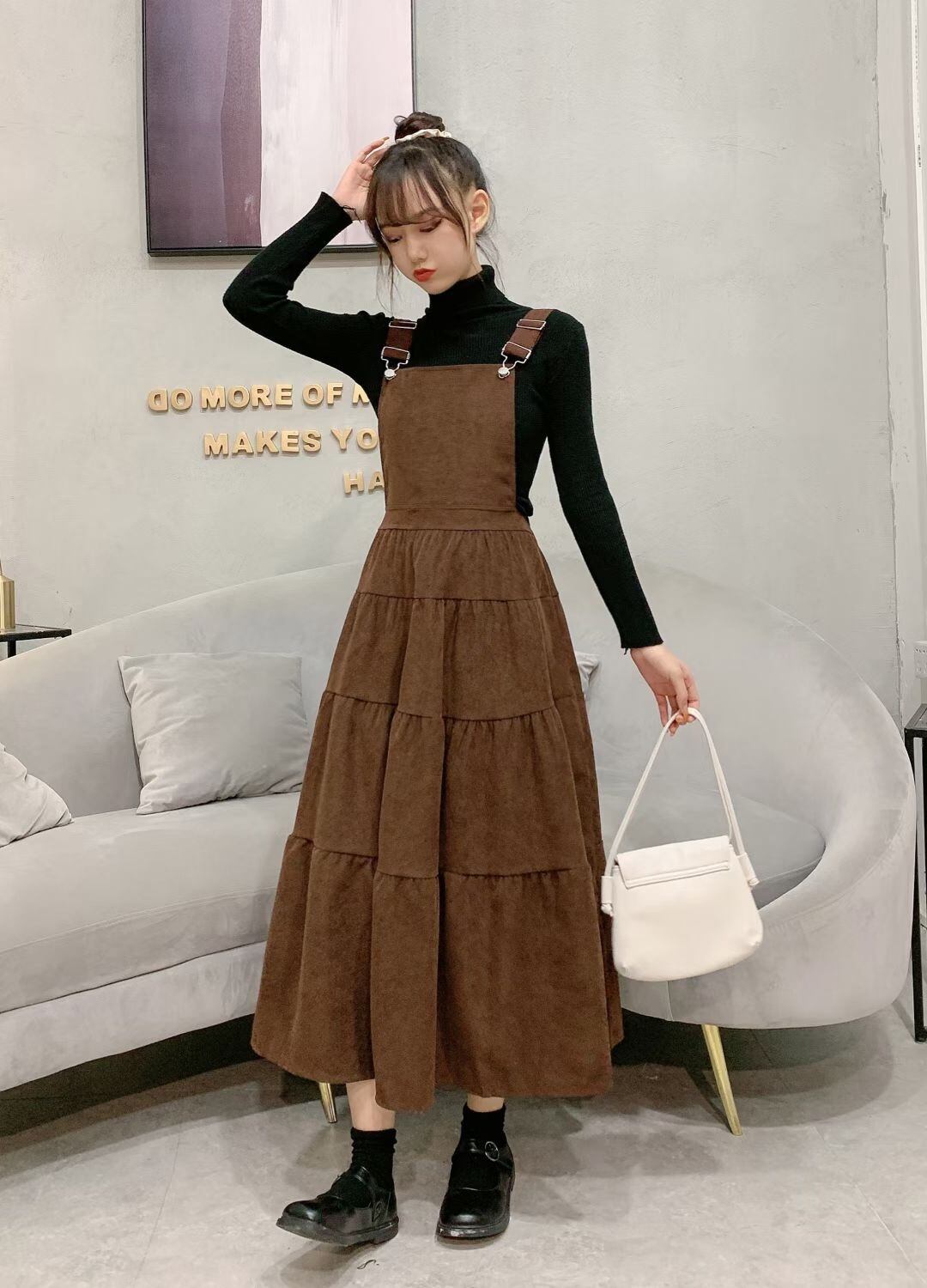 ティアードスカートサロペット