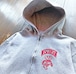 90s  SOFFE〝 Wisconsin University BAKKY 〟 Flocky print Zipup Sweat Hoodie /  Size MEDIUM