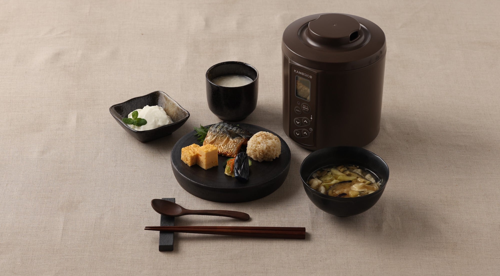 KAMOSICOガラス容器2個付きセット（ブラウン） | 発酵食大学 購買部