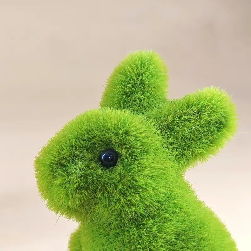 ガーデンオブジェ うさぎ フェイクモス 可愛い 置物 2点セット