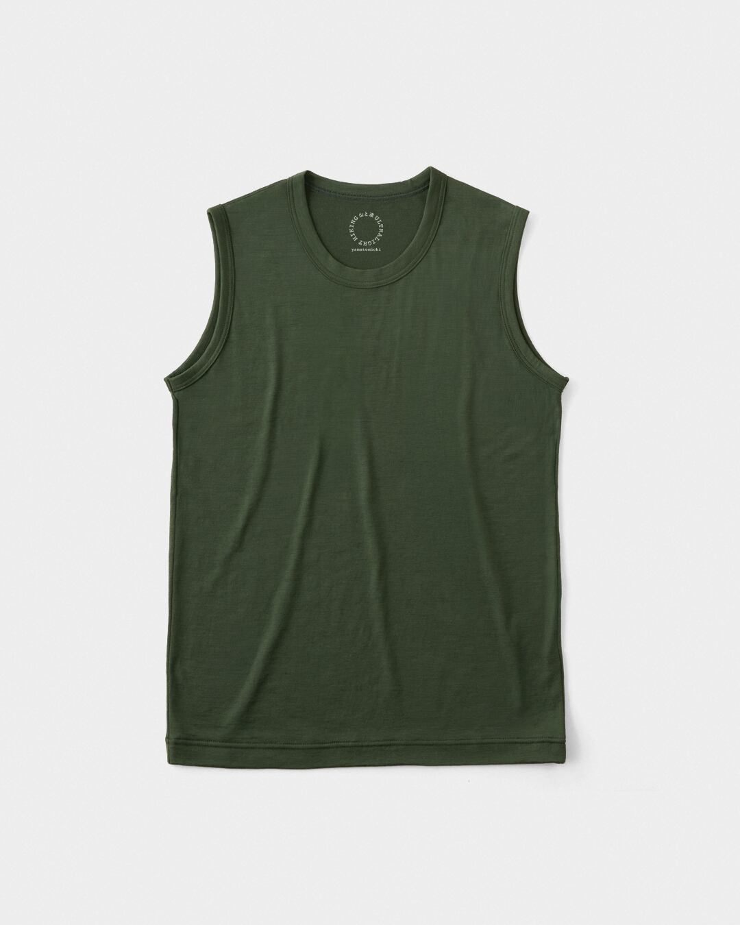 山と道 / 100% Light Merino Sleeveless - Women #Kombu Green