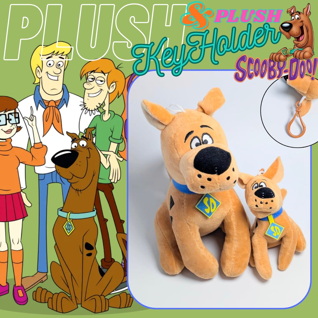 【 Scooby-Doo / スクービー ドゥー 】プラッシュキーホルダー / ぬいぐるみキーホルダー / マスコット / グレート・デーン犬 / ハンナ・バーベラ  〚アメリカン雑貨 アメトイ〛