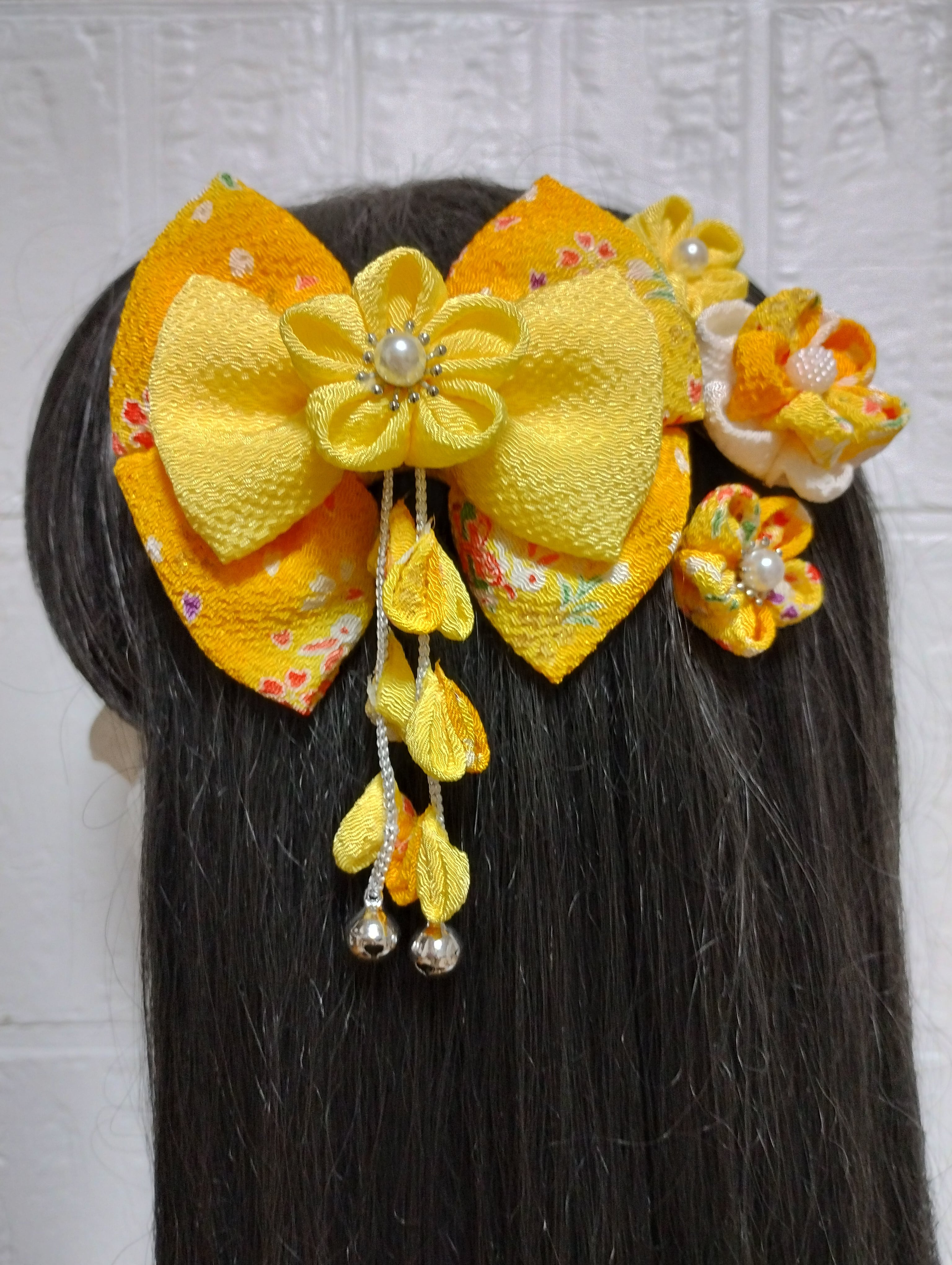 髪飾り紫 リボンピンク 成人式髪飾り 卒業式髪飾り 七五三髪飾り 浴衣