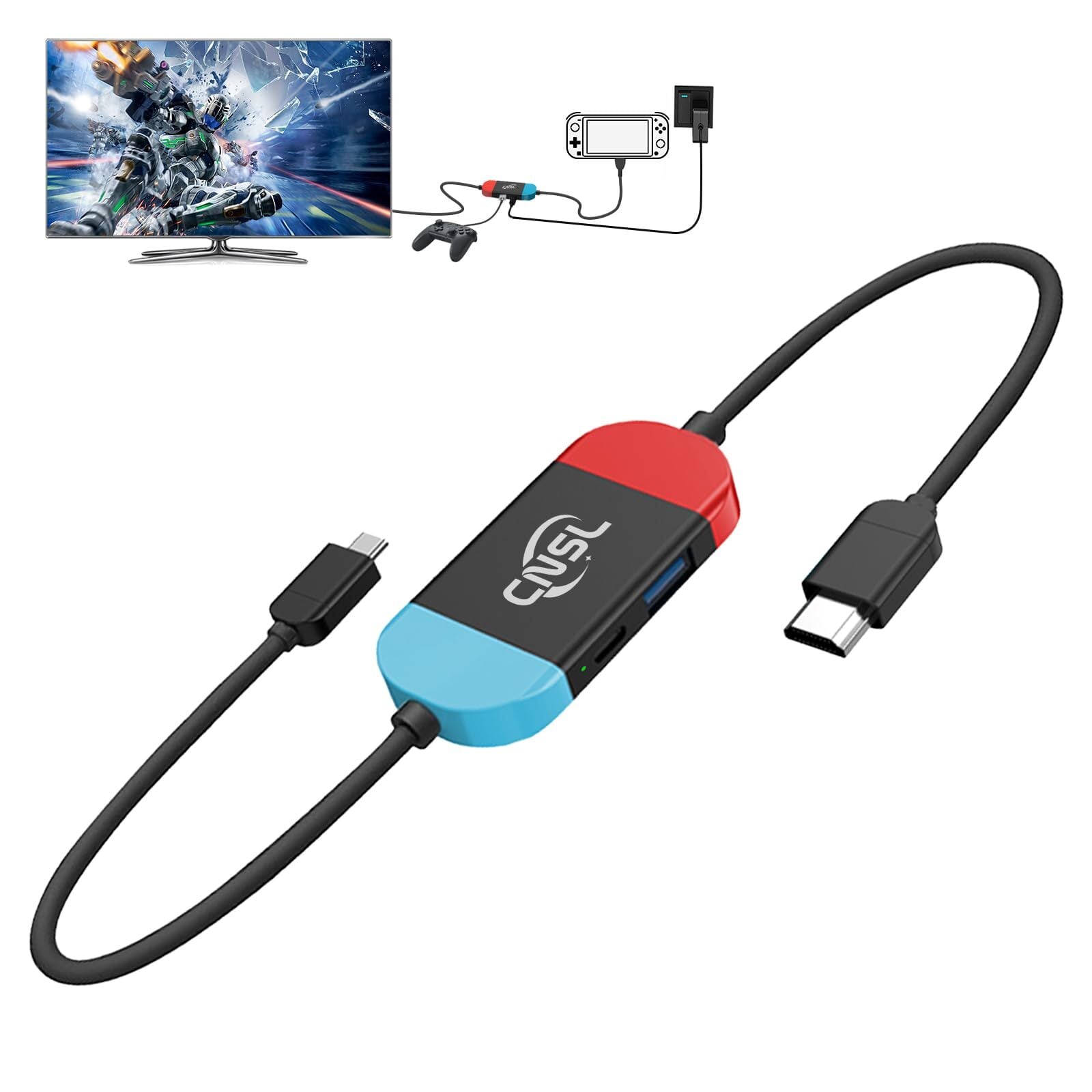 スイッチ ドックなし」CNSLミニSwitch ドック＆交換ケーブル/Steam