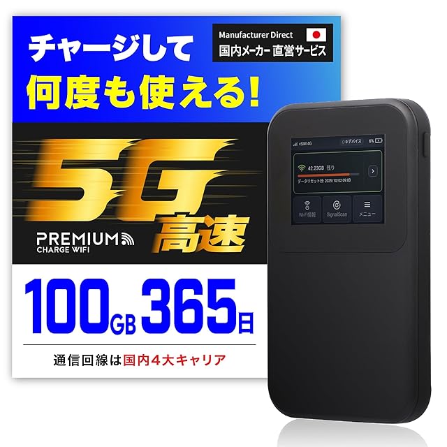 PREMIUM モバイルWiFi U20P 100GB 365日 ポケットWiFi プレミアム
